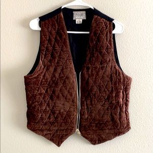 Brown and black vest